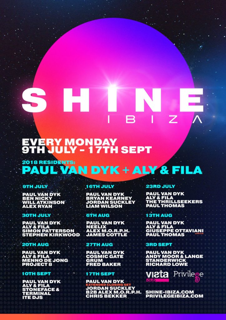 Shine Ibiza - The new destination for Trance in Ibiza with Paul van Dyk