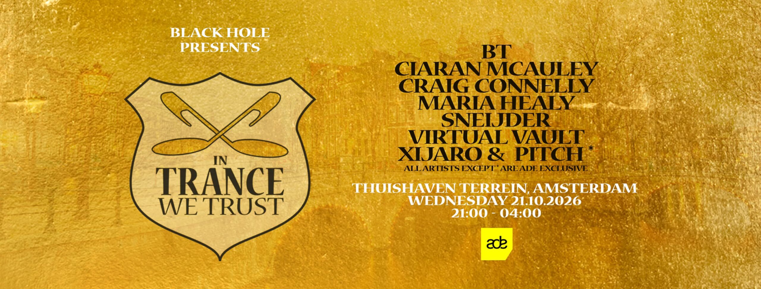 21.10.2026 In Trance We Trust x ADE 2026