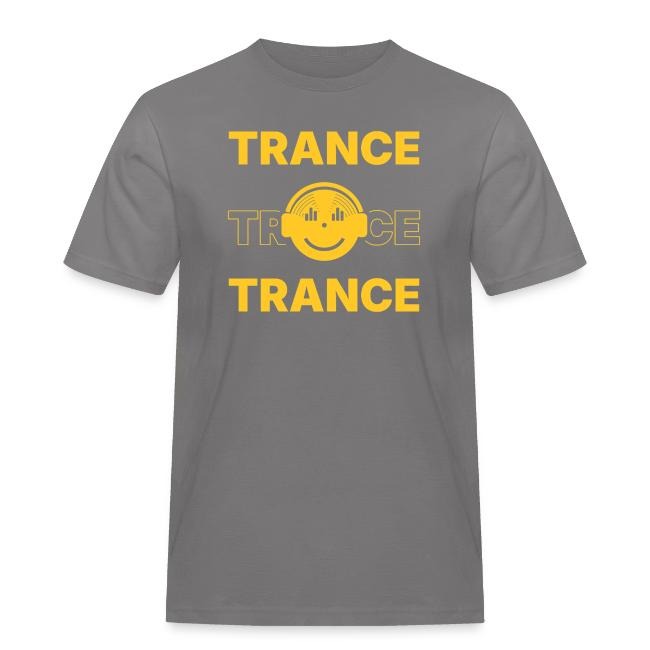 Trance Trance Trance shirt with happy vinyl DJ