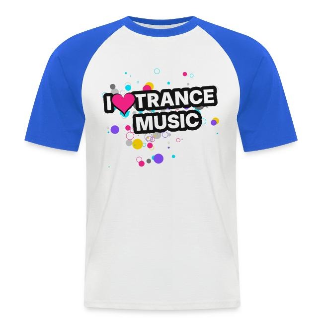 I Love Trance Music shirt with colour splash