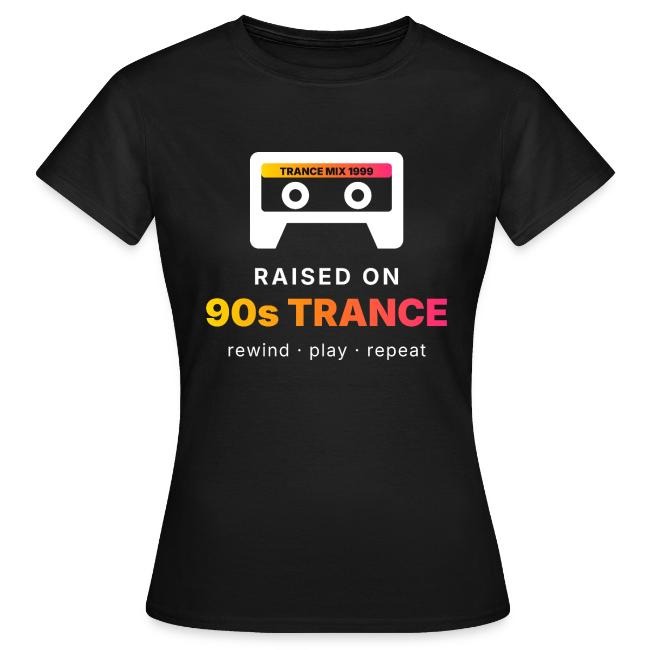 Raised On 90s Trance shirt with retro cassette design