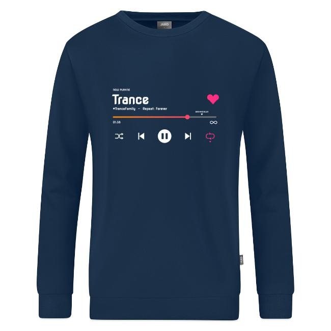 Trance music player sweatshirt - repeat forever